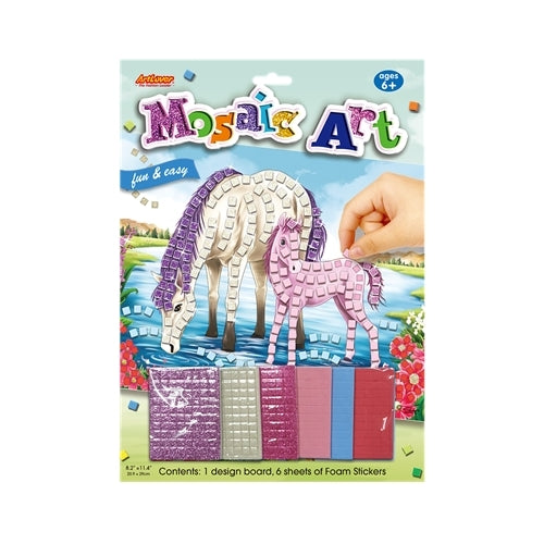 Art Lover Mosaic Art Horses 3 ass A4