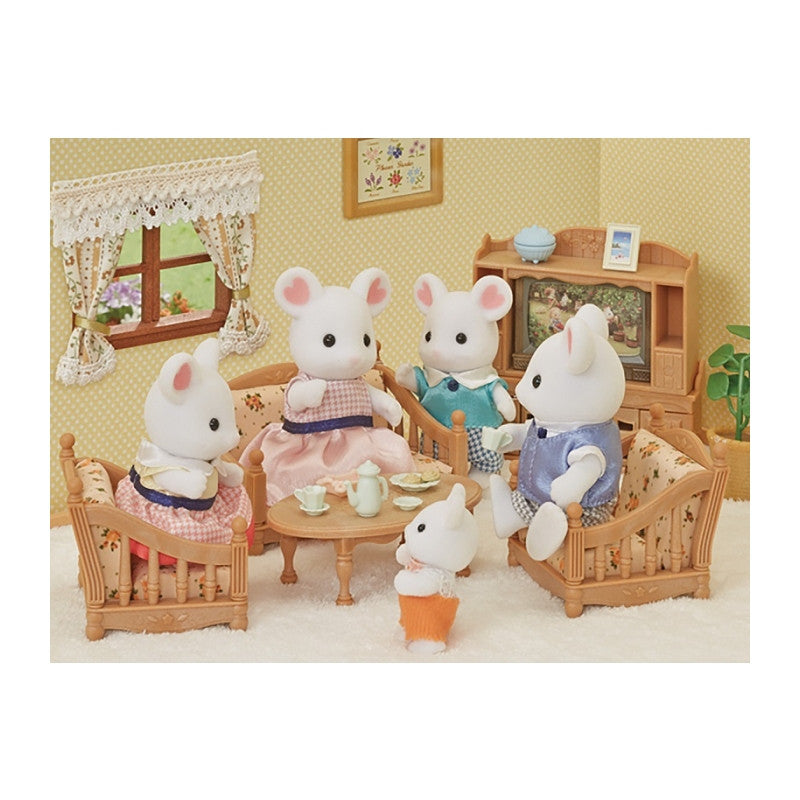 Sylvanian Mashmallow Mouse Family