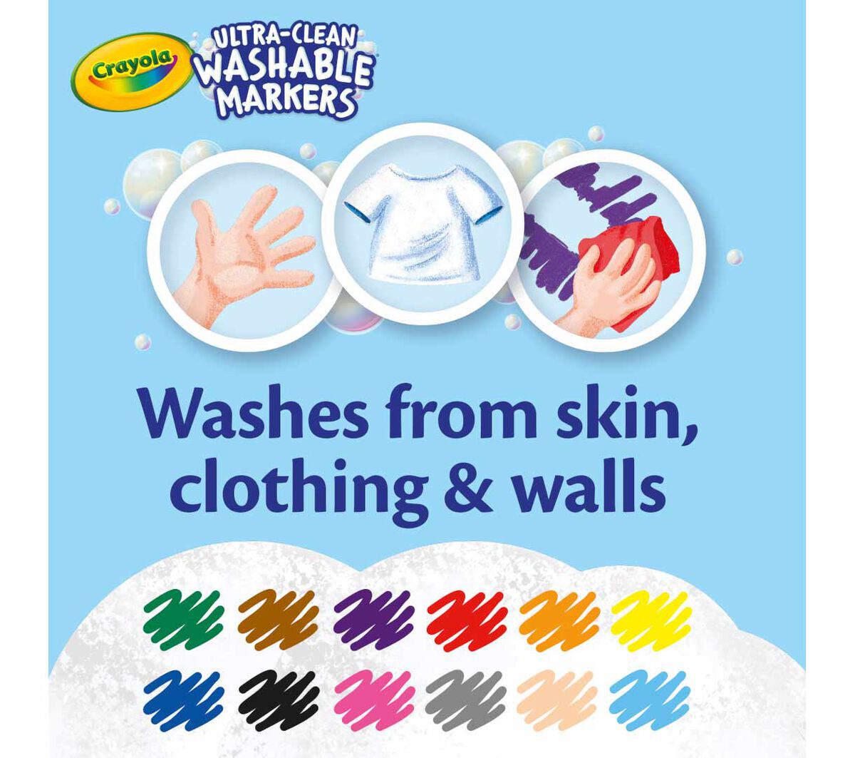 Crayola 12ct Washable Broadline Markers