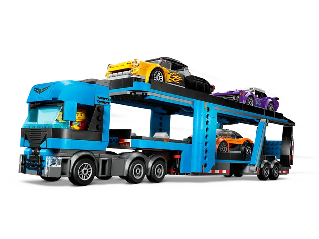 Lego City Car Transporter Truck with Sports Cars