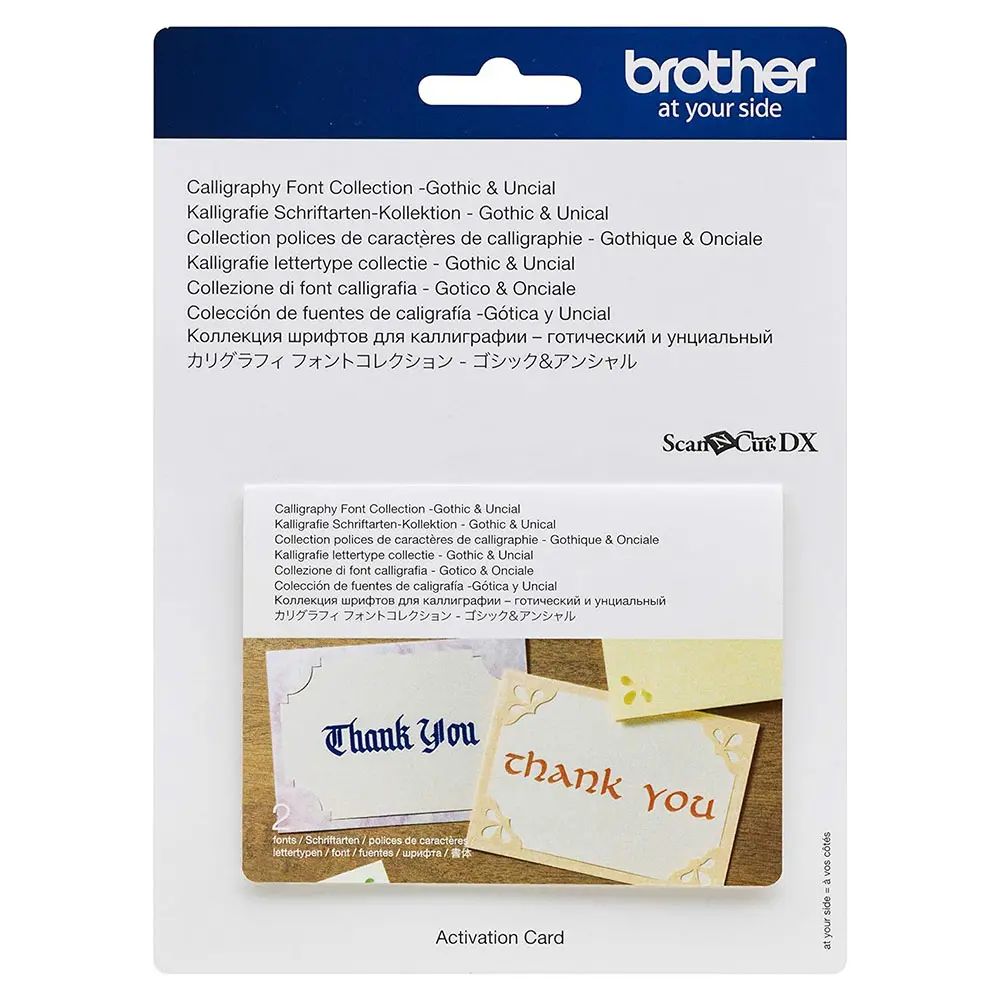 Brother ScanNCut SDX Calligraphy Font Set - Gothic and Unical CADXCLGFP01