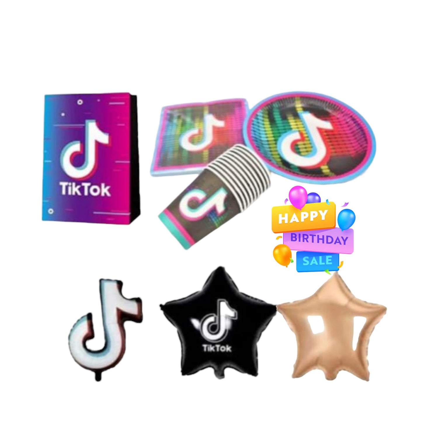 Tiktok Party Pack - 55 piece
