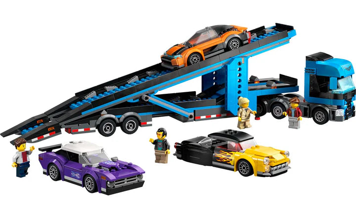Lego City Car Transporter Truck with Sports Cars