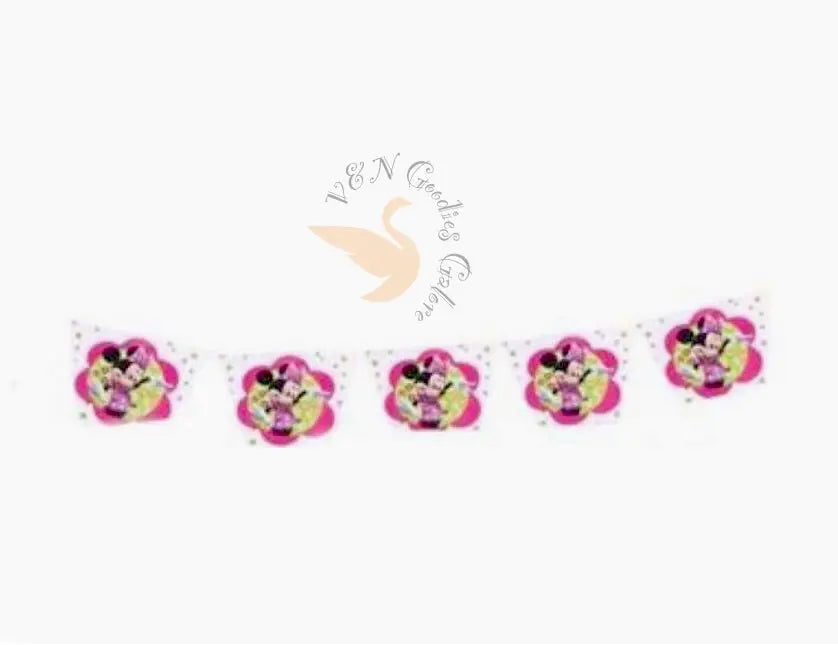 Happy Birthday Banner Theme-Minnie Mouse V&N Goodies Galore