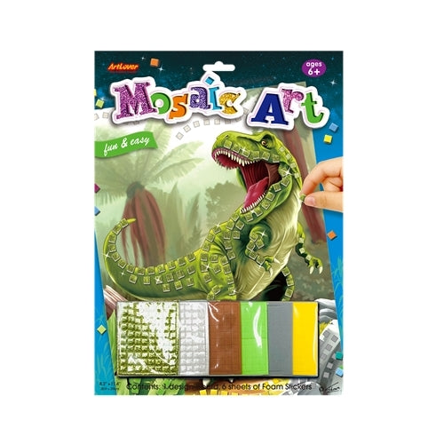 Art Lover Mosaic Art Dinosaurs 3 ass A4
