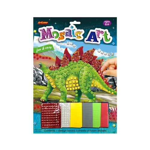 Art Lover Mosaic Art Dinosaurs 3 ass A4