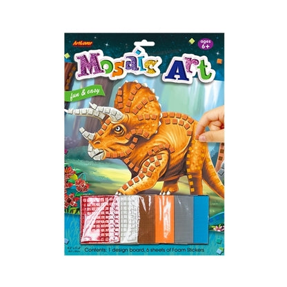 Art Lover Mosaic Art Dinosaurs 3 ass A4