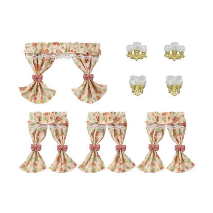 Sylvanian Wall Lamps and Curtains Set