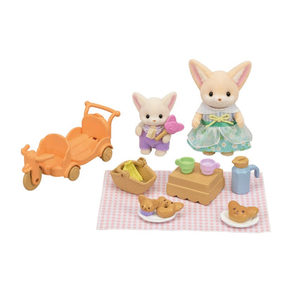 Sylvanian Sunny Picnic Set- Fennec Fox Sister & Baby