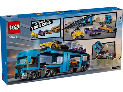Lego City Car Transporter Truck with Sports Cars