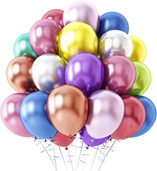 Balloons 5 inches Latex chrome metallic 50pcs
