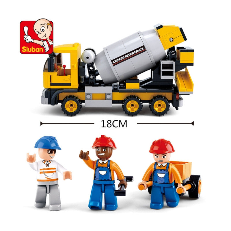 Sluban Construction- Cement Mixer Truck 296 Pc
