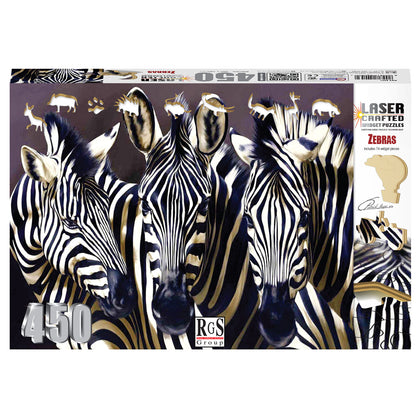 RGS Zebras Laser Crafted Widget Puzzle 450pc