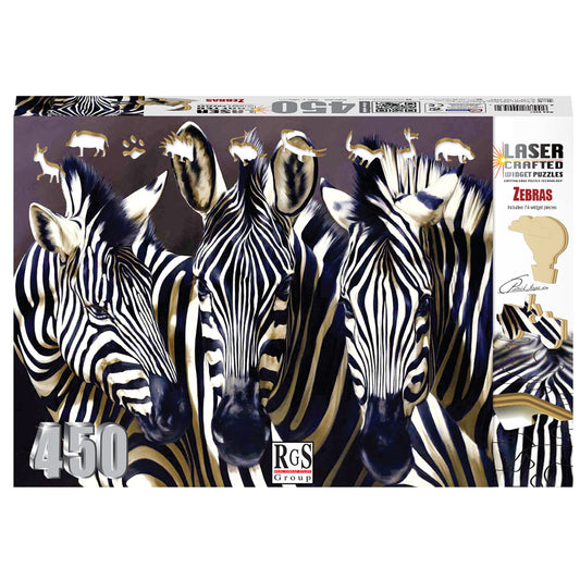 RGS Zebras Laser Crafted Widget Puzzle 450pc