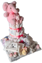 Diaper Cake 55 Piece -Pink