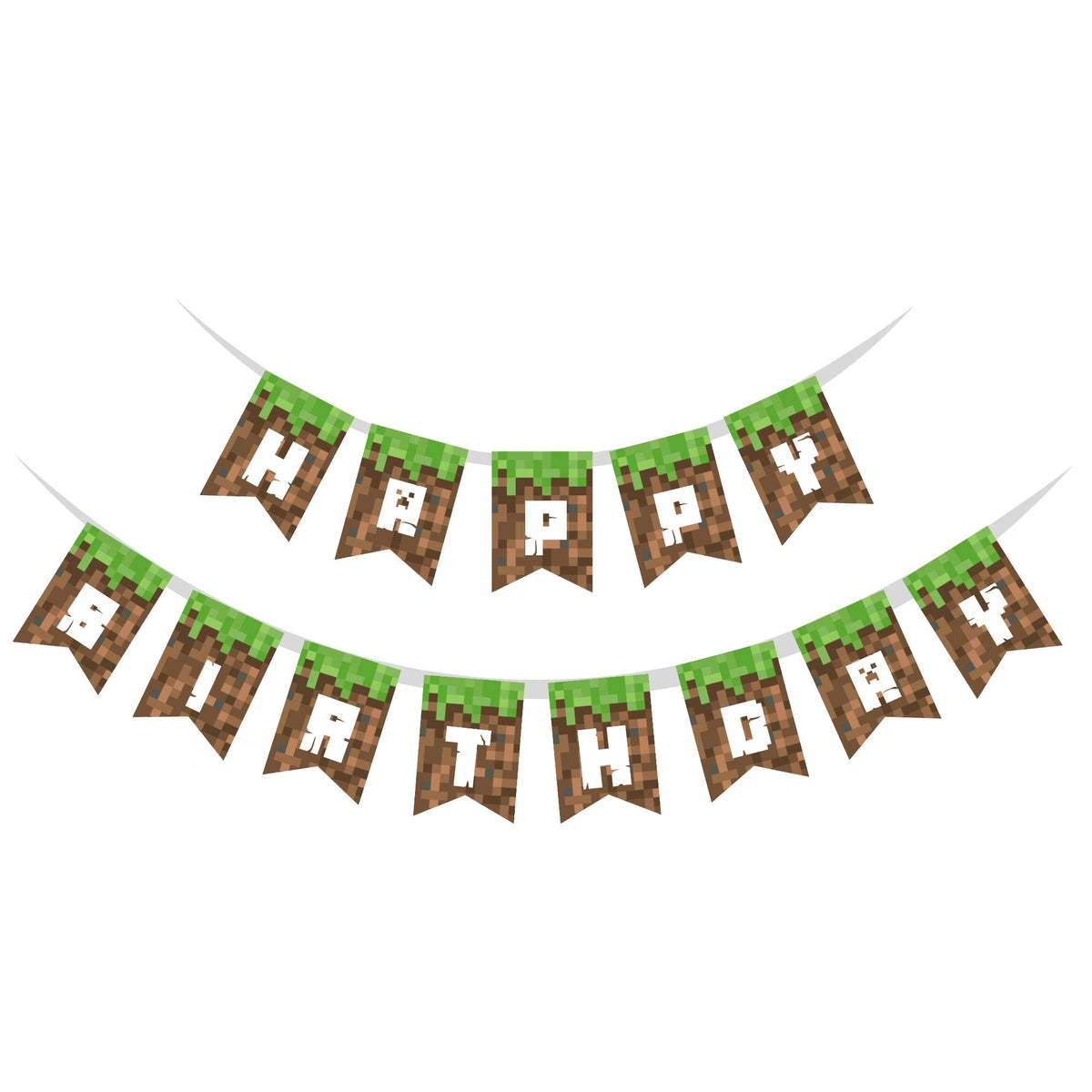 Minecraft happy Birthday Banner