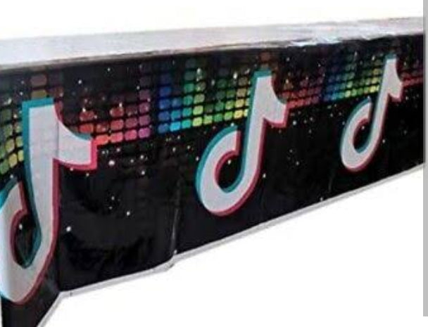 Tik Tok Plastic Tablecloth