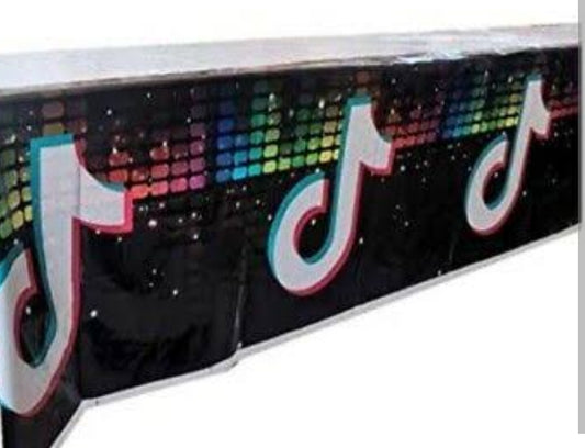 Tik Tok Plastic Tablecloth