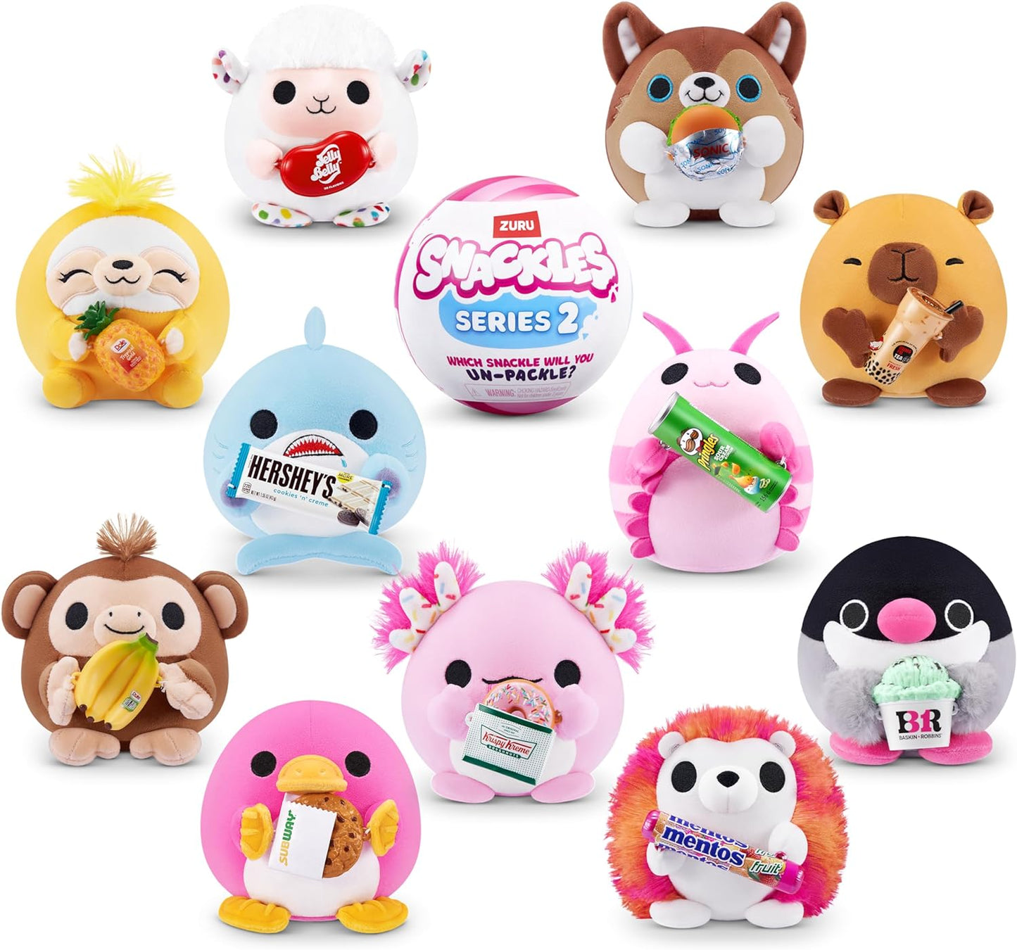 Snackles Series 2 Mystery UNbox 5 Inch Plush in Capsule
