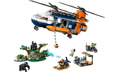 Lego City Jungle Explorer Helicopter at Base Camp