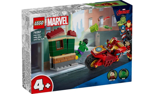 Lego Marvel Iron Man With Bike And The Hulk