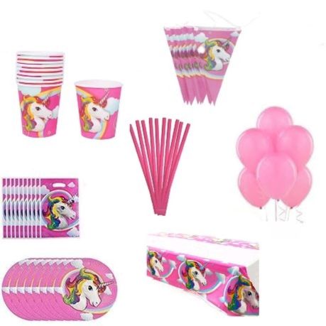 Pink Unicorn Party Pack - 62 Piece