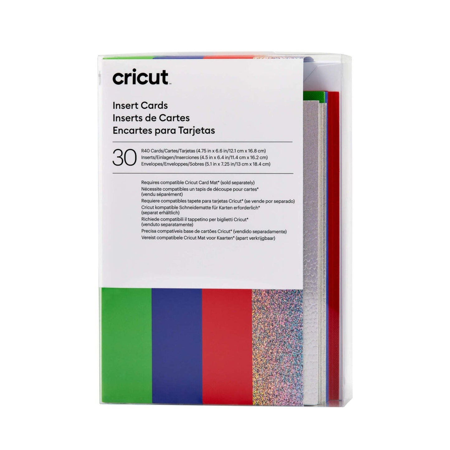 Cricut Insert Cards Rainbow R40 (12;1 Cm X 16;8 Cm) 30-Pack V&N Goodies Galore