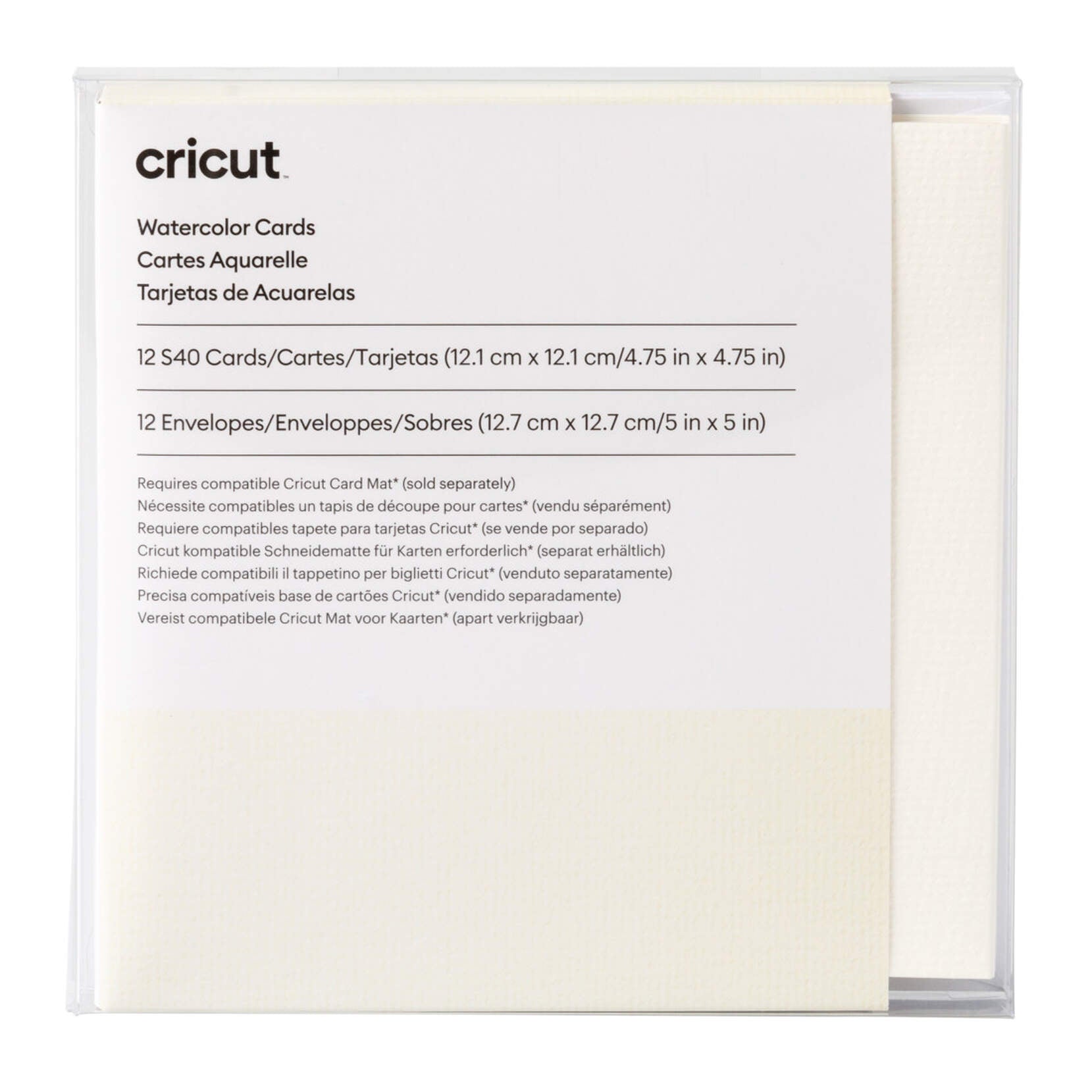 Cricut Watercolor Cards White 12pk S40; 12 S40 Cards in Ivory V&N Goodies Galore