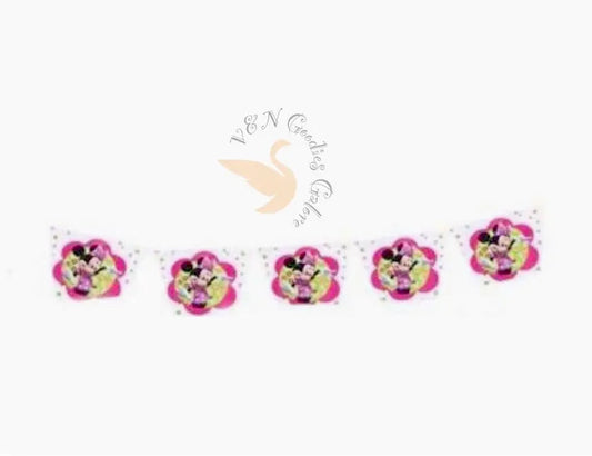 Happy Birthday Banner Theme-Minnie Mouse V&N Goodies Galore