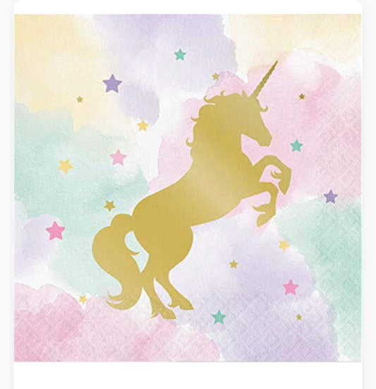 Serviettes Theme- Glitter Unicorn V&N Goodies Galore