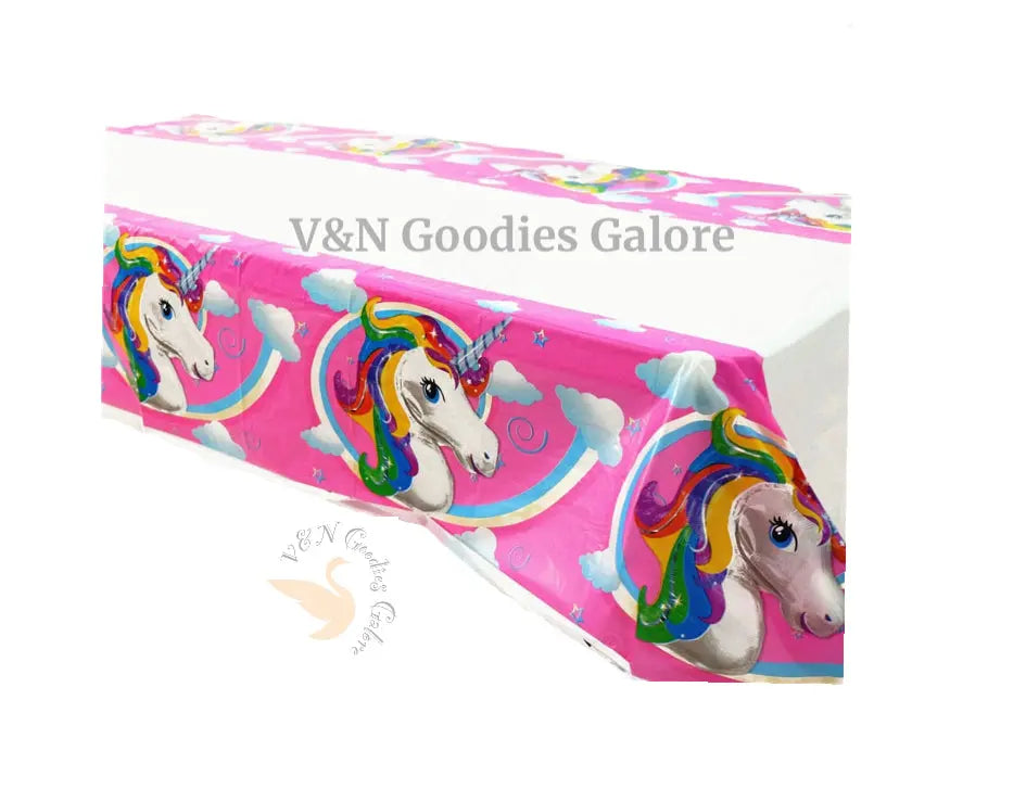 Tablecloth Theme-Pink Unicorn V&N Goodies Galore