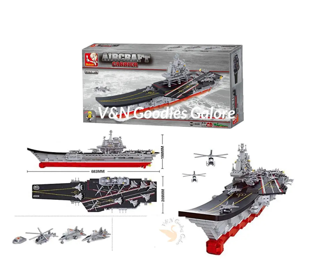 toys-sluban-aircraft-carrier-building-bricks-set V&N Goodies Galore